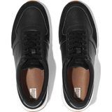 FitFlop - F-Mode Leather Suede Flatform - Sneakers - Zwart - Suède/Leer