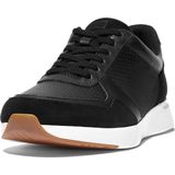 FitFlop - F-Mode Leather Suede Flatform - Sneakers - Zwart - Suède/Leer