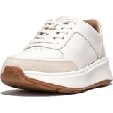 FitFlop - F-Mode Leather Suede Flatform - Sneaker - Urban White - Suède / Leer