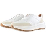 FitFlop F-Mode Suede Leren Sneakers WIT
