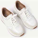 FitFlop F-Mode Suede Leren Sneakers WIT