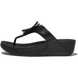 FitFlop Lulu Crystal-Circlet Leather Toe-Post Sandals ZWART - Maat 37