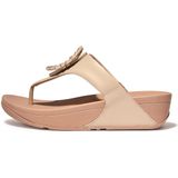 FitFlop Women Lulu Crystal-Circlet Leather Toe-Post Stone Beige-Schoenmaat 37