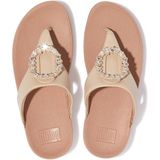 FitFlop Lulu Crystal-Circlet Leather Toe-Post Sandals BEIGE - Maat 37