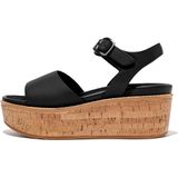 FitFlop Eloise cork-wrap leather back-strap wedge sandals