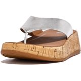 FitFlop F-mode leather/cork flatform toe-post sandals