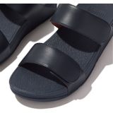 FitFlop Lulu Adjustable Leather Slides BLAUW