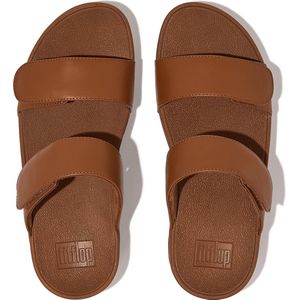 FitFlop Lulu Adjustable Leather Slides BRUIN