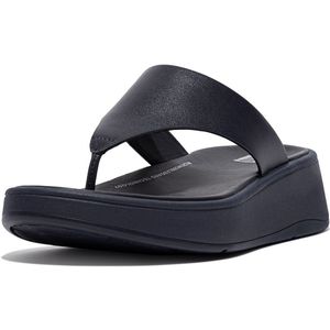 FitFlop Women F-Mode Leather Flatform Toe-Post Midnight Navy-Schoenmaat 36