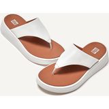 FitFlop F-Mode Leather Flatform Toe-Post Sandals BEIGE - Maat 39
