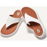 FitFlop Women F-Mode Leather Flatform Toe-Post Cream-Schoenmaat 41