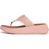 FitFlop F-mode woven-raffia flatform toe-post sandals