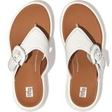 FitFlop F-mode buckle canvas flatform toe-post sandals