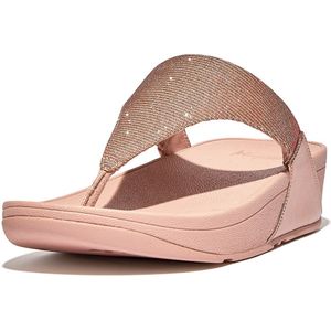 Fitflop Lulu Shimmerlux Toe-post Sandals Roze EU 40 Vrouw