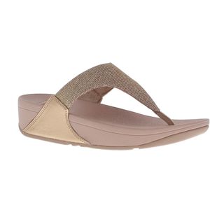 FitFlop Women Lulu Shimmerlux Toe-Post Rose Gold-Schoenmaat 37