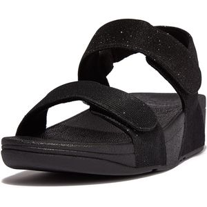 FitFlop - Lulu Adjustable - Slippers - Zwart - Shimmerlux - Glittergaas