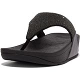 Fitflop Dames LULU OPUL teenpost sandalen, zwart, 6.5 UK, Zwart, 40 EU