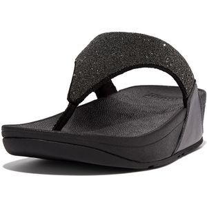 Fitflop Dames LULU OPUL teenpost sandalen, zwart, 8 UK, Zwart, 42 EU