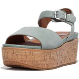 FitFlop Eloise Cork-Wrap Suede Back-Strap Wedge Sandals BLAUW - Maat 37