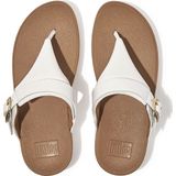 FitFlop Lulu Verstelbare Leren Toepost Slippers WIT - Maat 41