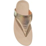 Fitflop Lulu Leather Toepost Slippers Blauw Vrouw