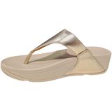 Fitflop Lulu Leather Toepost Slippers Blauw Vrouw