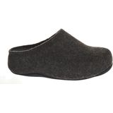 FitFlop - Shuv - Pantoffel - All Black - Vilt - Ergonomisch Vormgegeven