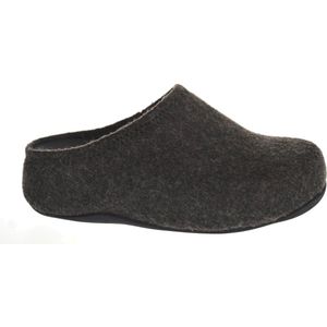 FitFlop - Shuv - Pantoffel - All Black - Vilt - Ergonomisch Vormgegeven