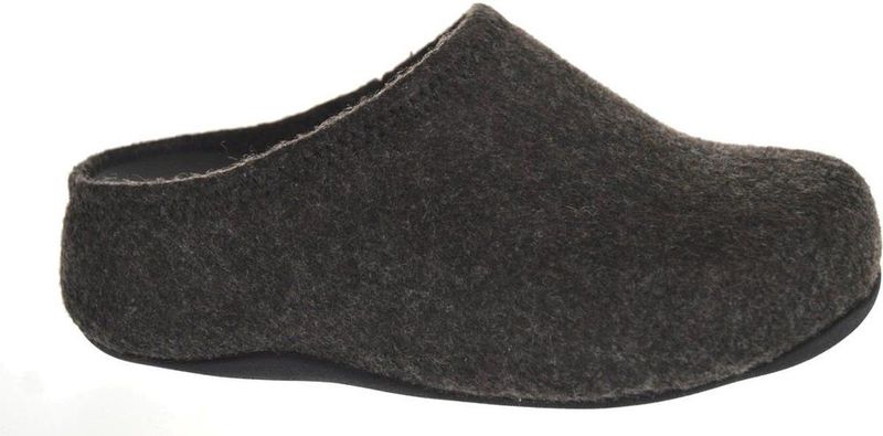 FitFlop - Shuv - Pantoffel - All Black - Vilt - Ergonomisch Vormgegeven