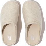 FitFlop Shuv Cushy Vilten Clogs Pantoffels Sloffen WIT