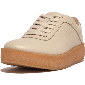 FitFlop Women Rally Tumbled-Leather Crepe Sneakers Stone Beige-Schoenmaat 36