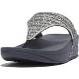 FitFlop Lulu Shimmerweave Toepost Sandalen/Slippers BLAUW - Maat 39