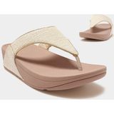 FitFlop Lulu Shimmerweave Toepost Sandalen/Slippers BEIGE - Maat 42