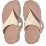 FitFlop Lulu Shimmerweave Toepost Sandalen/Slippers BEIGE - Maat 39