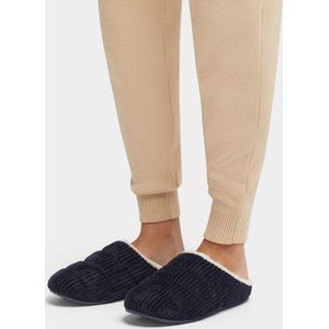 Fitflop Chrissie Corduroy Haus Slipper voor dames, Middernacht Marine, 39 EU