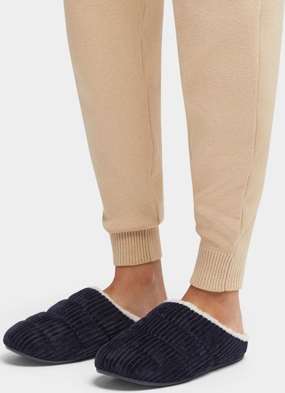 FitFlop Chrissie Corduroy Pantoffels Sloffen BLAUW