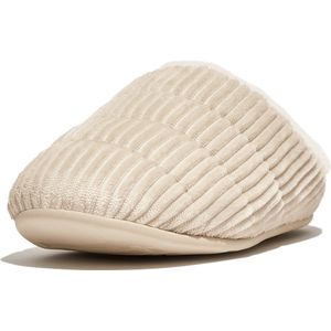 Women's Fit Flop Chrissie Slippers van Corduroy met fleecevoering in Ivoor