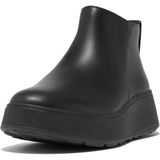 FitFlop Women F-Mode Leather Flatform Zip Ankle Boots All Black-Schoenmaat 40