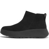 FitFlop Women F-Mode Suede Flatform Zip Ankle Boots All Black-Schoenmaat 39