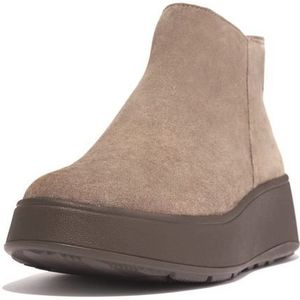 FitFlop Women F-Mode Suede Flatform Zip Ankle Boots Minky Grey-Schoenmaat 38