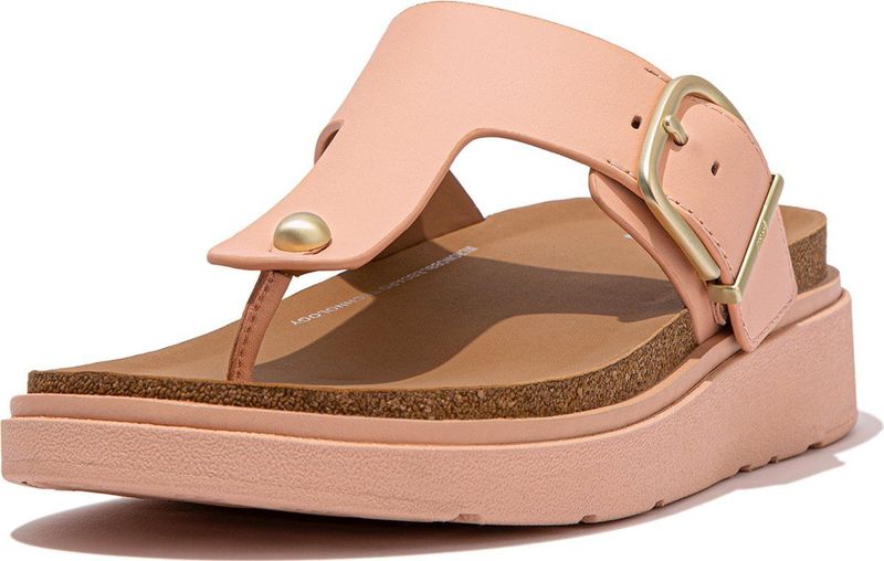 FitFlop Gen-FF Buckle Leather Toe-Post Sandals ROZE