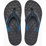 REEF - Ripper - Badslippers - Zwart/Blauw - Waterafstotend - Zacht Voetbed