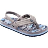 Reef - Little Ahi - Teenslippers - Grijs - Blauw - Gewatteerde Banden van Synthetisch Leer