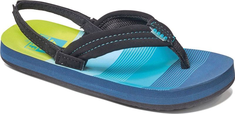 Reef - Little Ahi - Teenslippers - Lichtblauw - Gewatteerde Banden van Synthetisch Leer