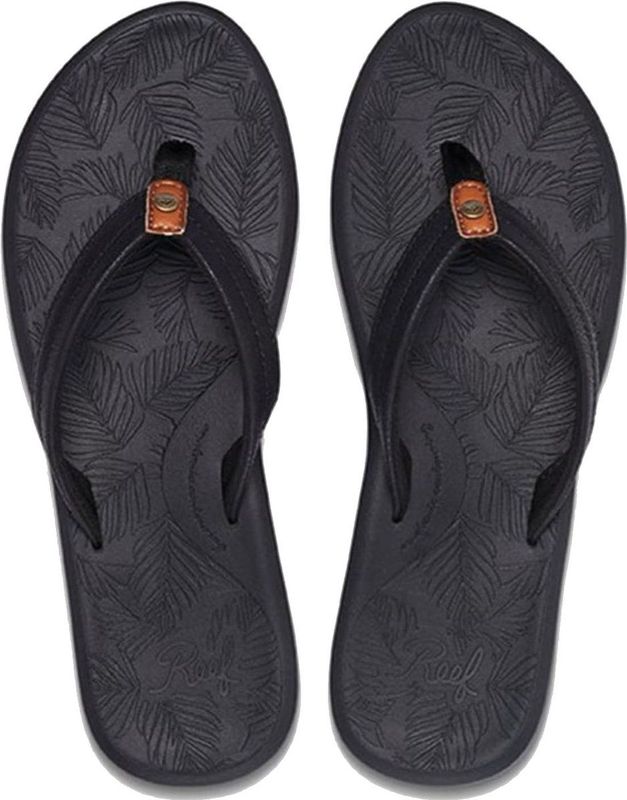 Reef Tides Black-badslipper-slipper voetbed-reef slipper