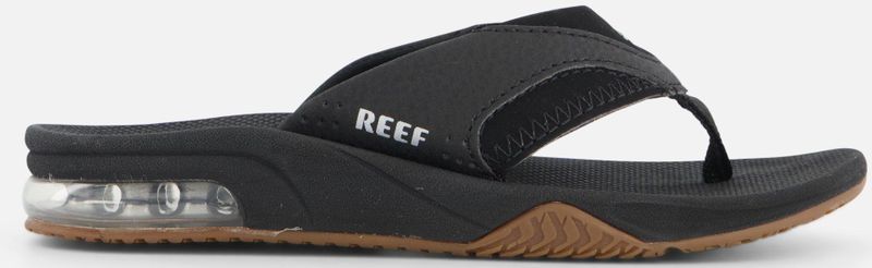 Reef Slippers Fanning Black Silver voor Kinderen