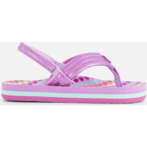 Reef Little AHI Pink Flowe Teenslippers voor kinderen, uniseks, Lavender Hearts, 25 EU