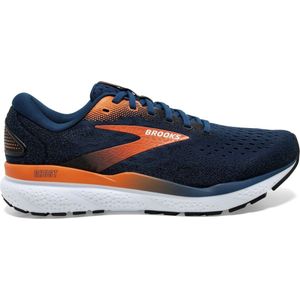 Brooks Ghost 16 Sneakers Heren - Blue Opaal Black Nasturtium