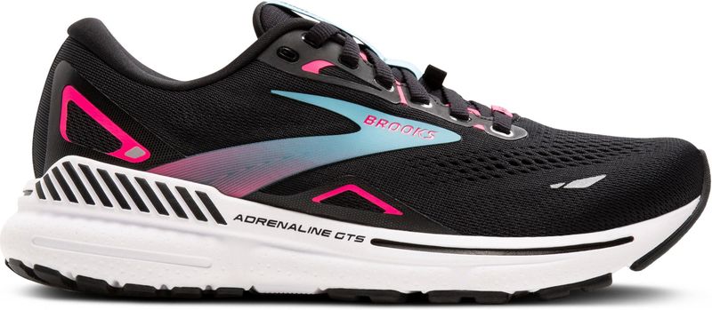 Brooks Adrenaline GTS 23 GTX damessneakers, 37,5 EU, Black Knockout Pink Aqua, 37.5 EU