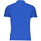 Napapijri - Polo - Blauw - Korte Mouwen - Regular Fit - Borduursel